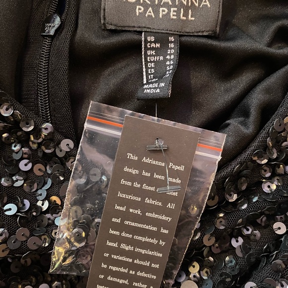 New Plus Size Balck Sequin Lace Formal Dress Excellent Condition - Picture 9 of 10